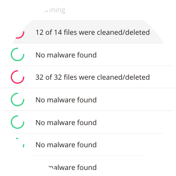 Malware scan & removal reports