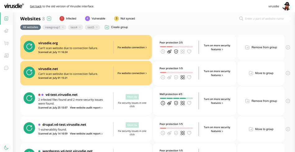 Website security monitoring